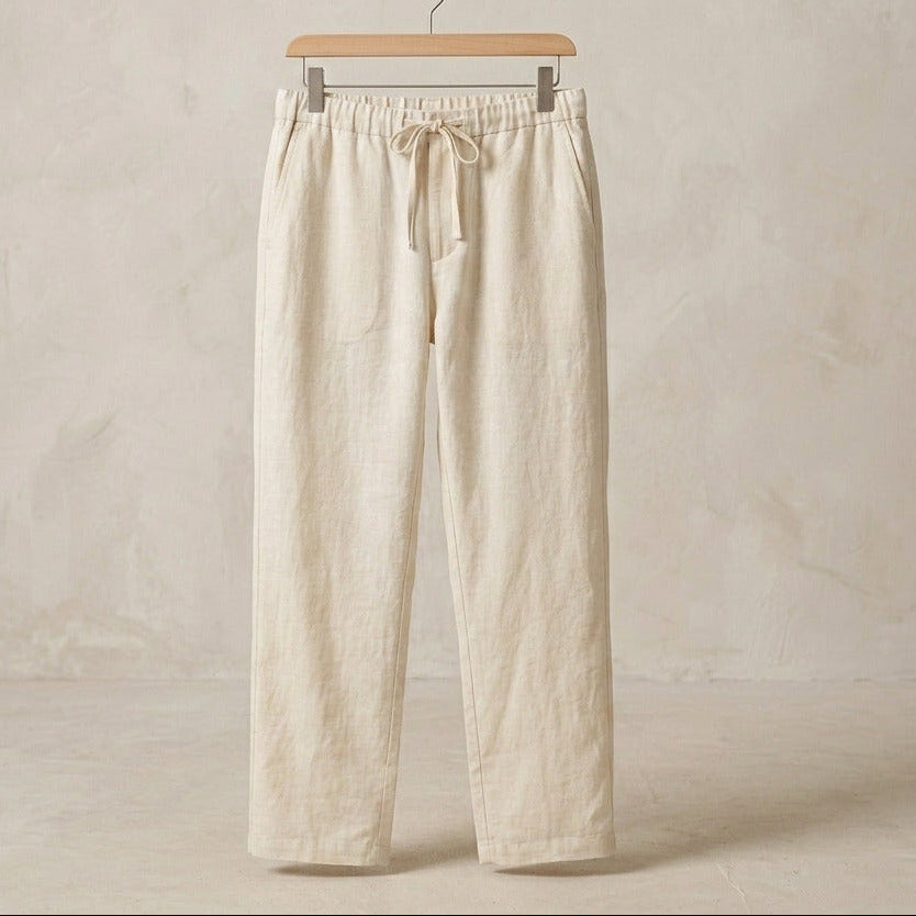 Men's Premium Off-White Linen Trouser