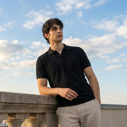 Men's Premium Black Polo Shirt