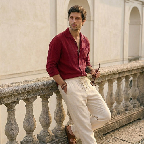 Men's Old Money Combo | Maroon & Off-White