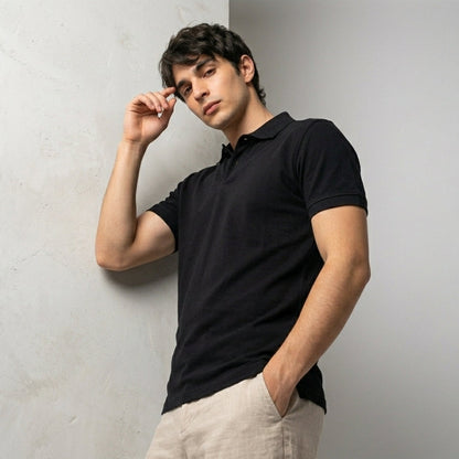 Men's Premium Black Polo Shirt