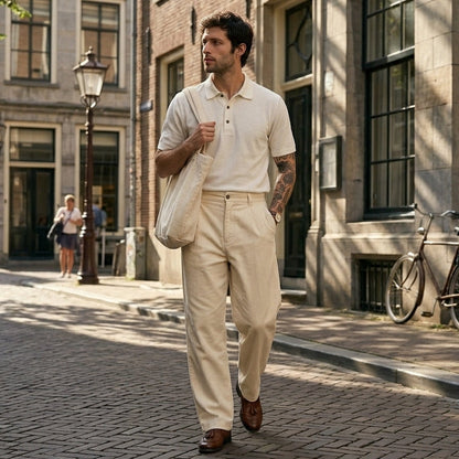 Men's Old Money Combo| Off White & Beige