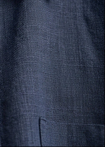 Wilsren's Men Linen Textured Shirt - Navy