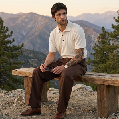 Men's Old Money Combo | Off White & Brown