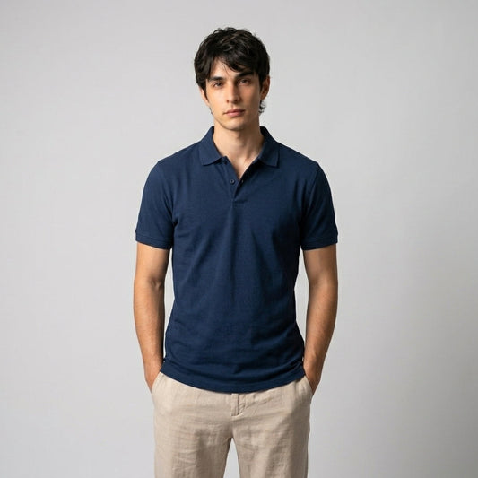 Men's Premium Navy Blue Polo Shirt