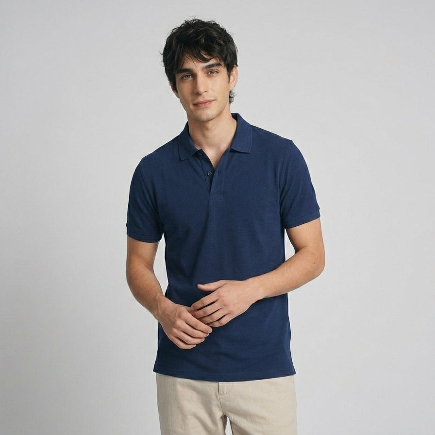 Men's Premium Navy Blue Polo Shirt