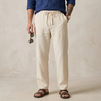 Men's Premium Off-White Linen Trouser