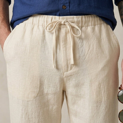 Men's Premium Off-White Linen Trouser