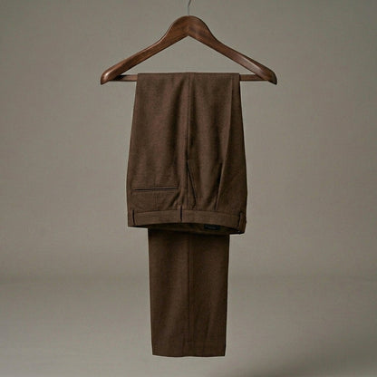 Men's Premium Brown Trousers | Cotton Blend