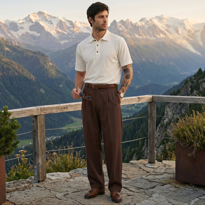 Men's Old Money Combo | Off White & Brown