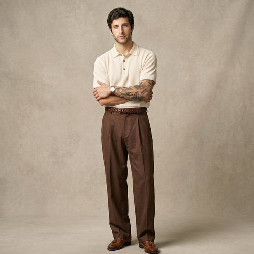 Men's Old Money Combo | Off White & Brown