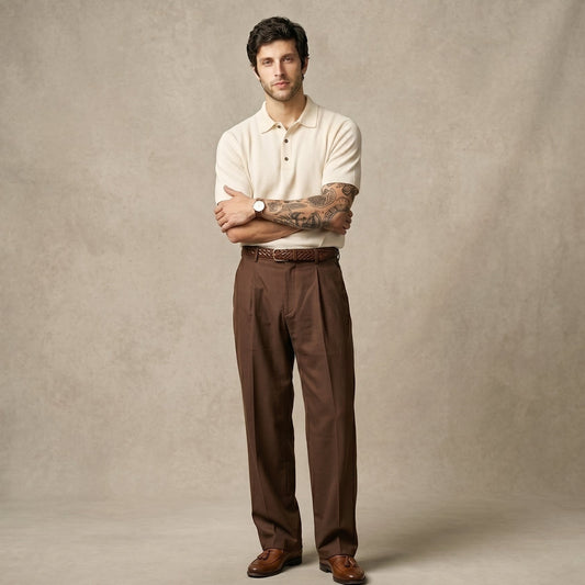 Men's Old Money Combo | Off White & Brown