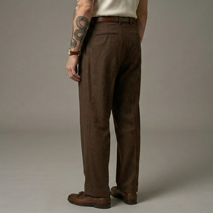 Men's Premium Brown Trousers | Cotton Blend